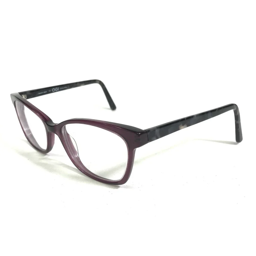 Ogi Eyeglasses Frames 129/169 EVOLUTION Clear Blue Purple Cat Eye 54-17-125